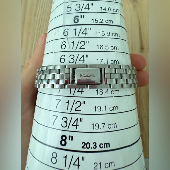 Retro fossil ladies silver tone watch NEW BATTERY main image 8